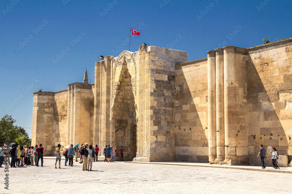 Wall mural Caravanserai Sultanhani was built in 1229 by Sultan Alaaddin Keykubat. It was an important point of the Silk Road in the Seljuk era on the road to Konya - Aksaray	