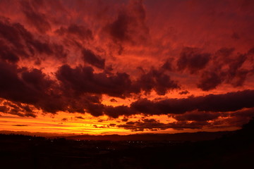 sunset in the clouds