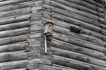The old traditional birdhouse in small village