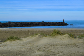Promeneur au bord de mer