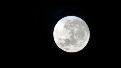Telescopic view of the moon 