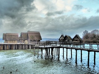 Pfahlbauten in Unteruhldingen am Bodensee