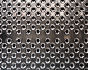 Inside an empty washing machine. Metal centrifuge texture.