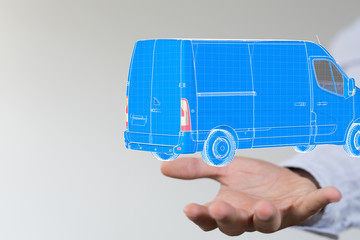 Fototapeta na wymiar Transport Cardboard boxes, logistics and delivery concept digital 3d.