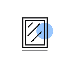 mirror icon vector modern design