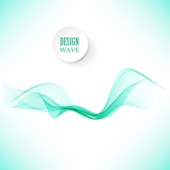 Abstract vector background, green waved lines for brochure, website, flyer design.