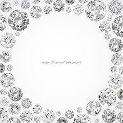 Luxury background with vector diamonds for modern design