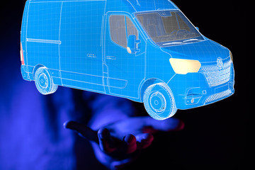 Transport Cardboard boxes, logistics and delivery concept digital  3d.