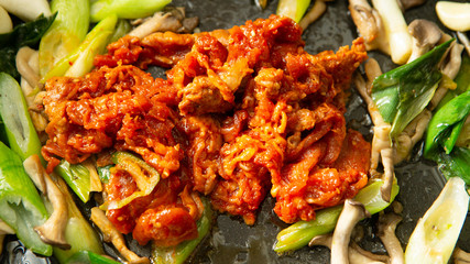Korean spicy stir fried pork 