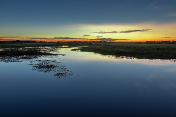 Sunset in pantanal