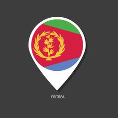 Eritrea flag Vector marker with flags.