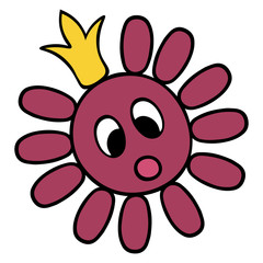 Virus, bacterium, microbe, pathogen. Color vector illustration. Microorganism on an isolated background. Medical topics. Coronavirus. The spread of a dangerous infection. Cartoon style.