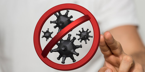 stop the epidemic virus global illustration