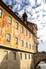 Fototapeta na wymiar Bamberg : view of Old Town Hall of Bamberg (Altes Rathaus) Bavaria, Germany