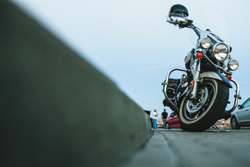 motorcycle on the ground