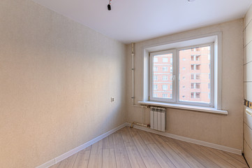 Russia, Moscow- December 15, 2019: interior room apartment modern bright cozy atmosphere. general cleaning, home decoration, preparation of house for sale