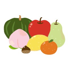 野菜と果物のイラスト
