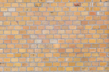 Beige or yellow dutch clinker wall texture small old bricks