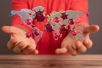 epidemic coronavirus 2019-nCoV, Novel Coronavirus Alert outbreak . Virus Covid 19-NCP. Spread of...