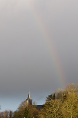 Arc en ciel au printemps dans le Ternois - Pas-de-Calais - France