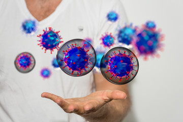 Corona Virus Healthcare Concept. Coronavirus protection Pandemic Sars Fever.