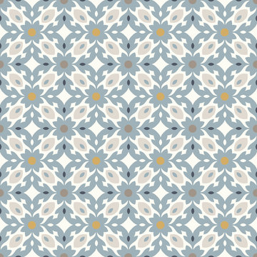 Retro Floor Tiles seamless vector patern, vintage colors