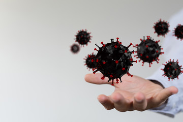 virus. Novel, people  Concept  quarantine.