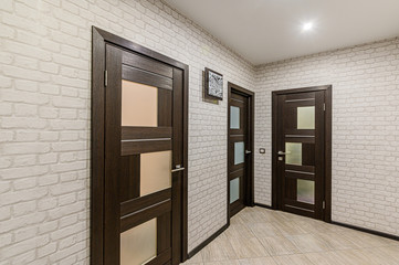 Russia, Moscow- December 15, 2019: interior room apartment room doors, repair corridor