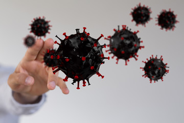 virus. Novel, people  Concept  quarantine.
