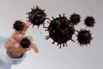 virus. Novel, people  Concept  quarantine.