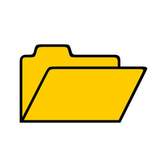 Illustration symbol or icon folder document data for elemen web sign