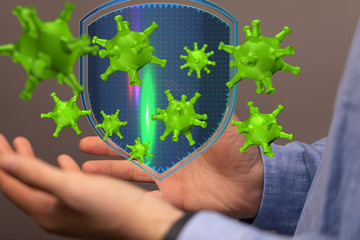 Corona Virus Healthcare Concept. Coronavirus protection Pandemic Sars Fever.