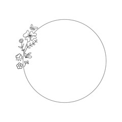 flower element is the line of hand drawing graphic design vector file