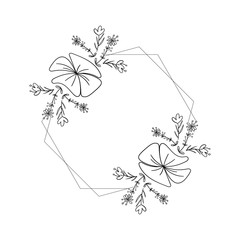 flower element is the line of hand drawing graphic design vector file