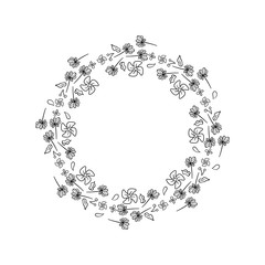 flower element is the line of hand drawing graphic design vector file