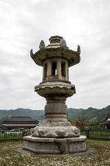 Fototapeta na wymiar Stone lantern in Imsil-gun, South Korea. 