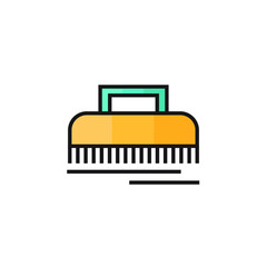 brush icon vector filled outline design isolated on white background