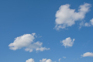 clouds in blue sky as background