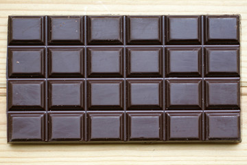 Assortiment et degustation de plaquette de chocolat