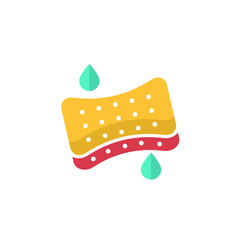 sponge icon vector flat design isolated on white background