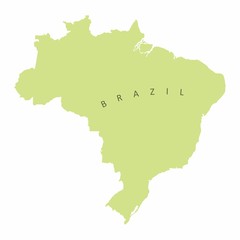 Obraz premium Brazil map silhouette