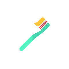 toothbrush icon flat design. isolated on white background