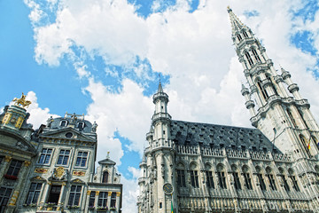 Brussels Grand Place, summer day, travel