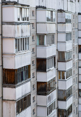 Russian soviet white block house 