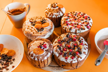 Easter festive tasty cakes paskha