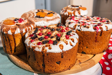 Easter festive tasty cakes paskha