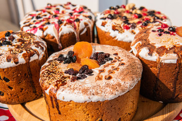 Easter festive tasty cakes paskha