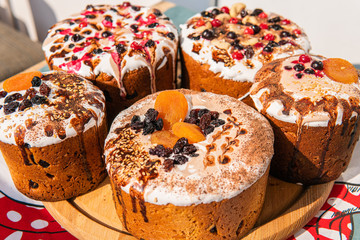 Easter festive tasty cakes paskha