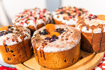 Easter festive tasty cakes paskha