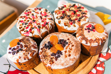 Easter festive tasty cakes paskha